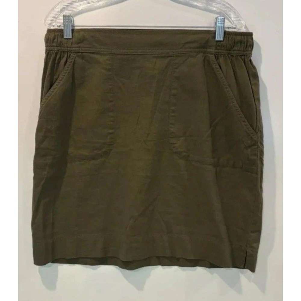 Sherpa Adventure Gear Olive Green Organic Cotton Hemp Modal Skirt Womens Large